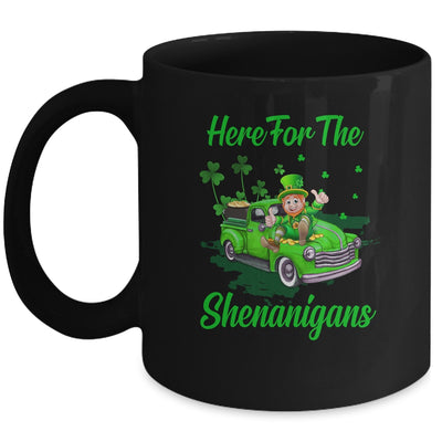 Here For The Shenanigans Leprechaun Truck St Patricks Day Mug Coffee Mug | Teecentury.com