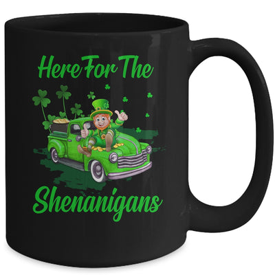 Here For The Shenanigans Leprechaun Truck St Patricks Day Mug Coffee Mug | Teecentury.com