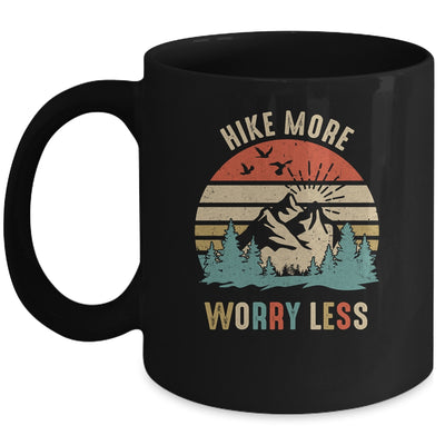 Hike More Worry Less Hiker Hiking Camping Lover Mug | teecentury