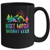 Hike More Worry Less Love Hiking Hiker Camping Mug | teecentury