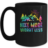 Hike More Worry Less Love Hiking Hiker Camping Mug | teecentury