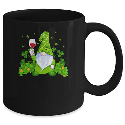 Hippie Gnome Drinking Wine With Shamrock St Patrick's Day Mug Coffee Mug | Teecentury.com