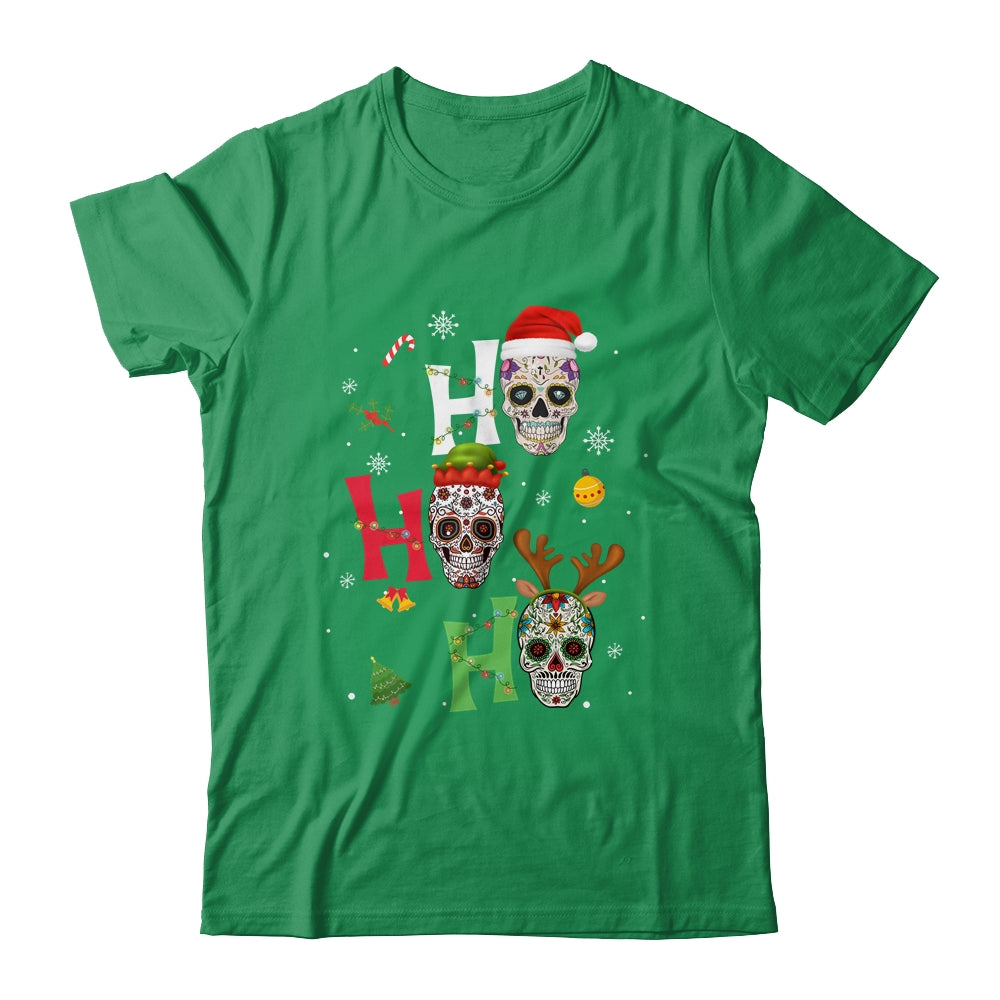 Ho Ho Ho Mexican Skull Santa Hat Christmas Funny Xmas Gift T-Shirt & Sweatshirt | Teecentury.com