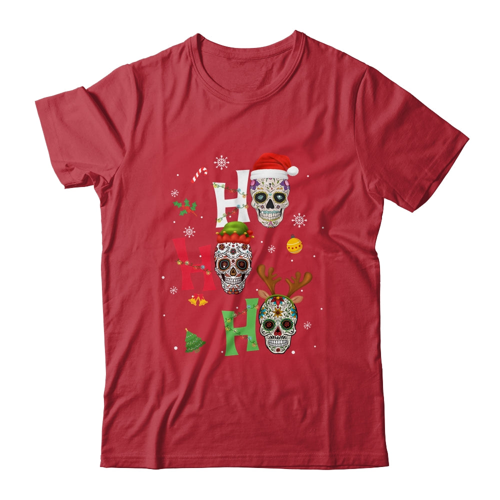 Ho Ho Ho Mexican Skull Santa Hat Christmas Funny Xmas Gift T-Shirt & Sweatshirt | Teecentury.com