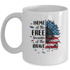 Home Of The Free Because Of The Brave 4th Of July Sunflower Mug Coffee Mug | Teecentury.com