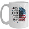 Home Of The Free Because Of The Brave 4th Of July Sunflower Mug Coffee Mug | Teecentury.com