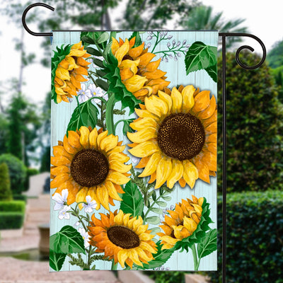 Home Sunflowers Flag Summer Fall House Welcome Autumn Vintage Flower Farmhouse Seasonal Flag | Teecentury.com