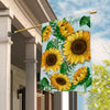 Home Sunflowers Flag Summer Fall House Welcome Autumn Vintage Flower Farmhouse Seasonal Flag | Teecentury.com