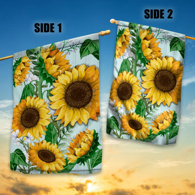Home Sunflowers Flag Summer Fall House Welcome Autumn Vintage Flower Farmhouse Seasonal Flag | Teecentury.com