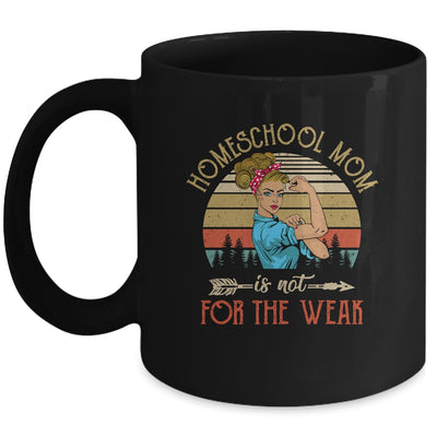 Homeschool Mom Not For The Weak Vintage Mug Coffee Mug | Teecentury.com