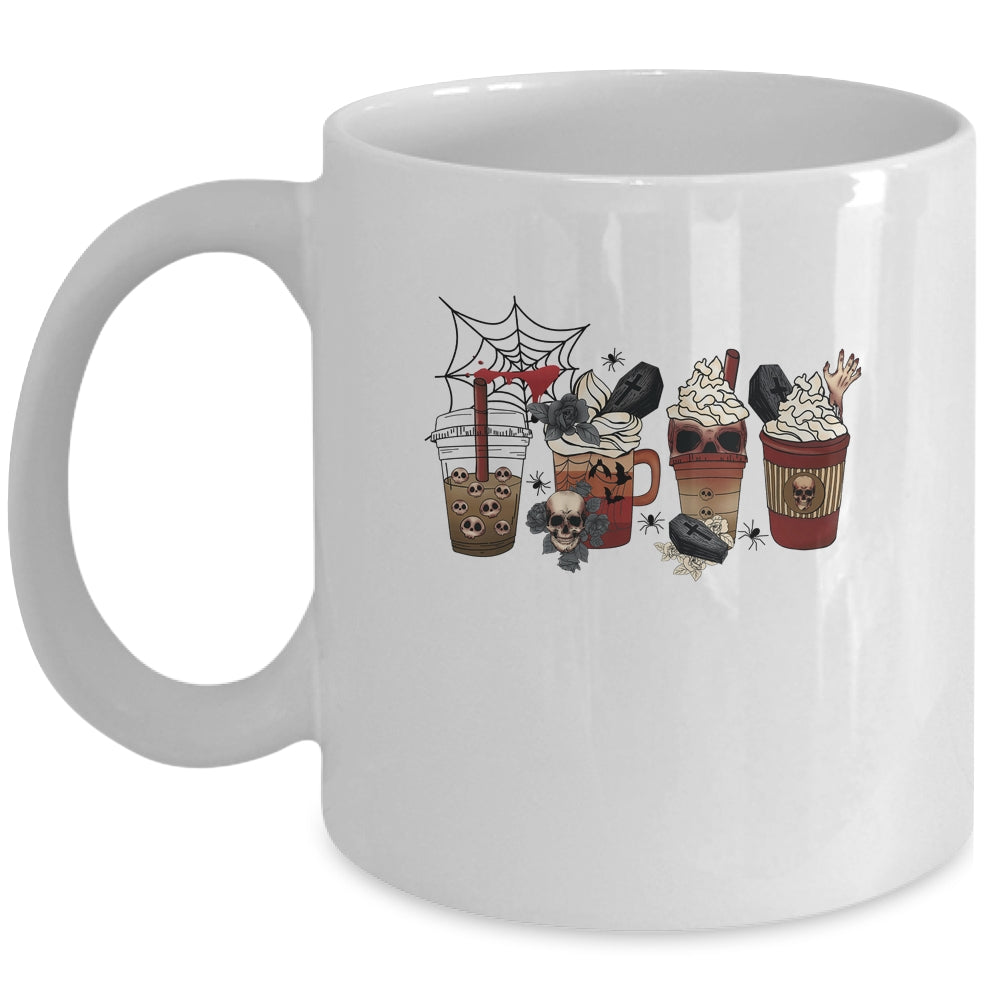 Horror Fall Coffee Pumpkin Spice Latte Iced Halloween Mug | teecentury