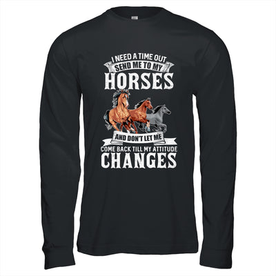 Horse Riding I Need A Timeout Horses Horse Racing Gifts T-Shirt & Hoodie | Teecentury.com