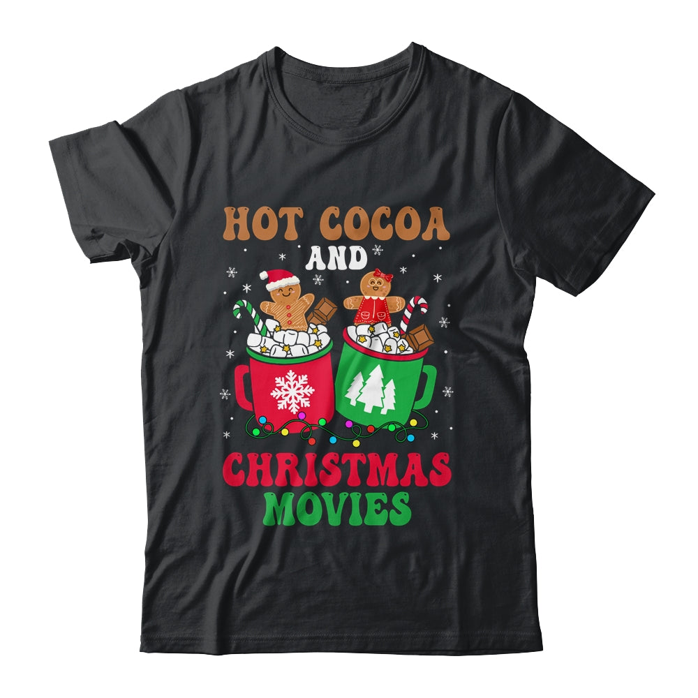 Hot Cocoa Christmas Movies Gingerbread Man Xmas Boy Girl Shirt & Sweatshirt | teecentury