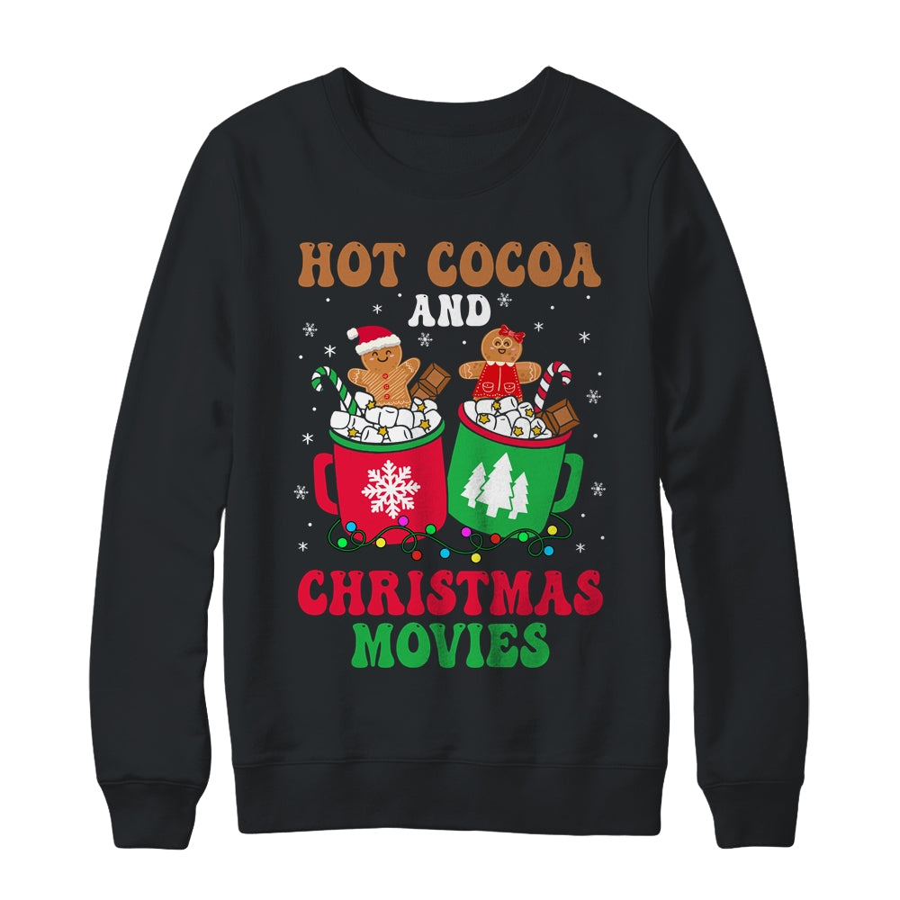 Hot Cocoa Christmas Movies Gingerbread Man Xmas Boy Girl Shirt & Sweatshirt | teecentury