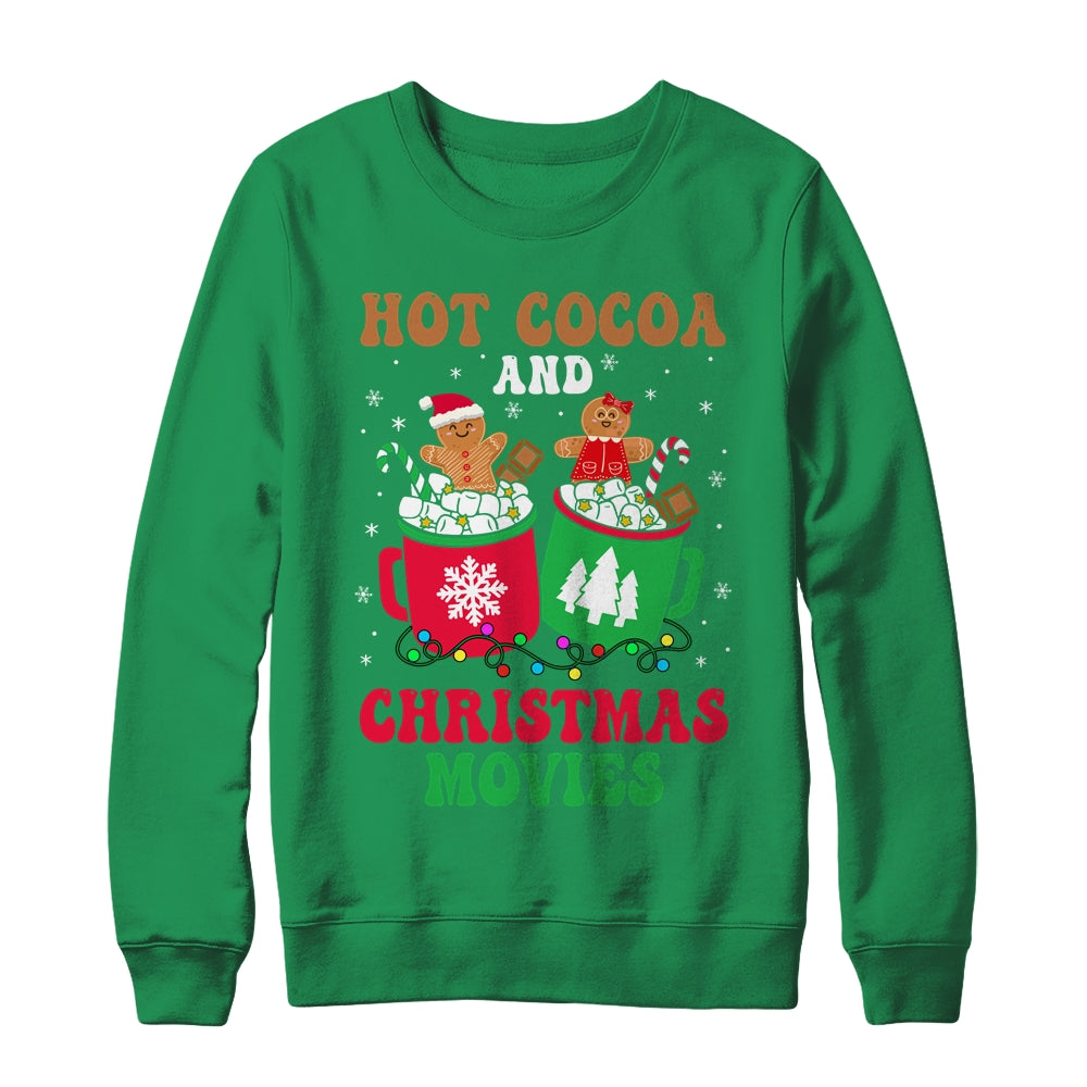 Hot Cocoa Christmas Movies Gingerbread Man Xmas Boy Girl Shirt & Sweatshirt | teecentury