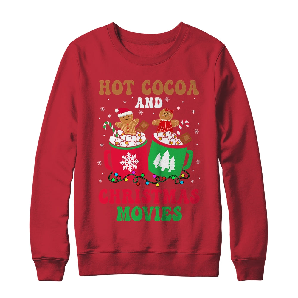 Hot Cocoa Christmas Movies Gingerbread Man Xmas Boy Girl Shirt & Sweatshirt | teecentury