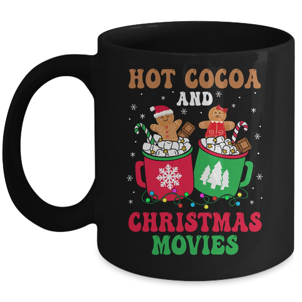 Hot Cocoa Christmas Movies Gingerbread Man Xmas Boy Girl Mug | teecentury
