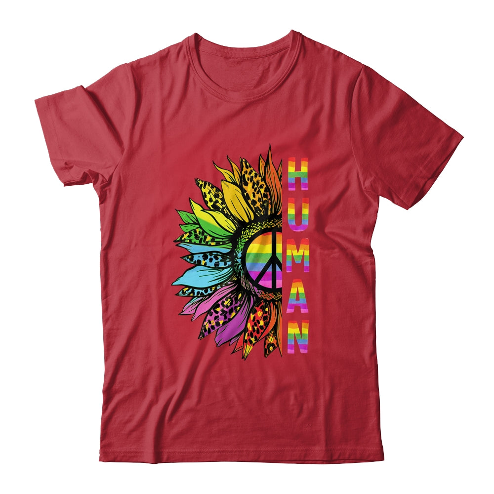 Human Sunflower Rainbow LGBT Flag Gay Pride Proud LGBTQ Shirt & Tank Top | teecentury
