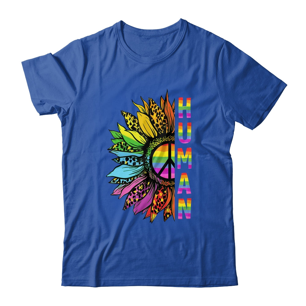 Human Sunflower Rainbow LGBT Flag Gay Pride Proud LGBTQ Shirt & Tank Top | teecentury