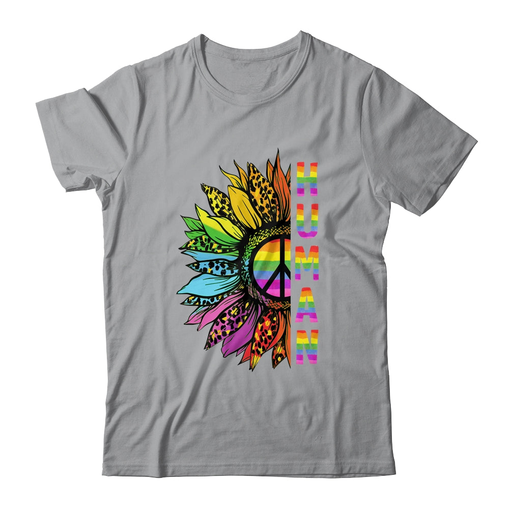Human Sunflower Rainbow LGBT Flag Gay Pride Proud LGBTQ Shirt & Tank Top | teecentury