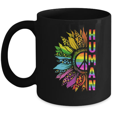 Human Sunflower Rainbow LGBT Flag Gay Pride Proud LGBTQ Mug | teecentury
