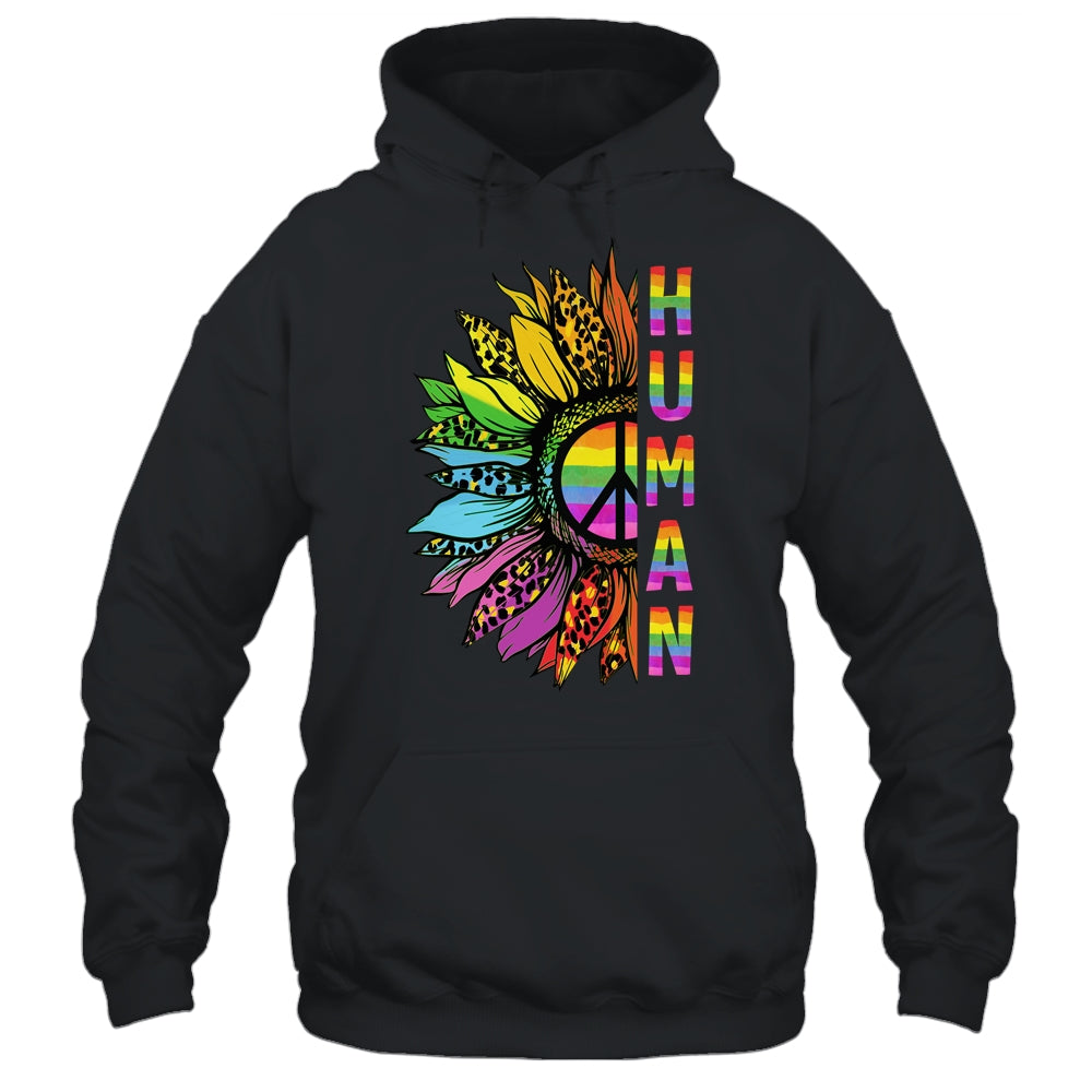 Human Sunflower Rainbow LGBT Flag Gay Pride Proud LGBTQ Shirt & Tank Top | teecentury
