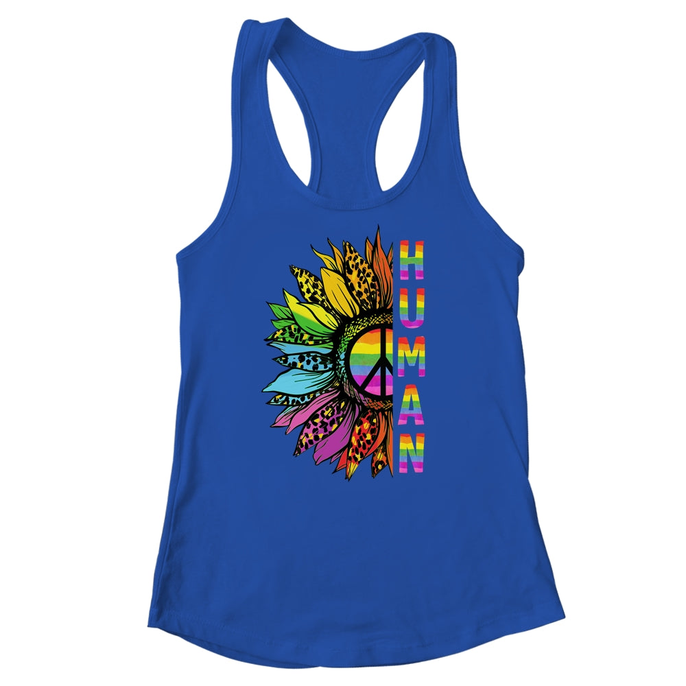 Human Sunflower Rainbow LGBT Flag Gay Pride Proud LGBTQ Shirt & Tank Top | teecentury