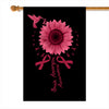 Hummingbird Sunflower Brain Aneurysm Awareness Flag Burgundy Ribbon Flag | Teecentury.com
