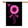 Hummingbird Sunflower Breast Cancer Awareness Flag Pink Ribbon Flag | Teecentury.com