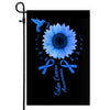 Hummingbird Sunflower Colon Cancer Awareness Flag Blue Ribbon Flag | Teecentury.com