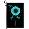 Hummingbird Sunflower Dysautonomia Awareness Flag Turquoise Ribbon Flag | Teecentury.com