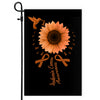 Hummingbird Sunflower Leukemia Cancer Awareness Flag Orange Ribbon Flag | Teecentury.com