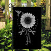 Hummingbird Sunflower Parkinson's Disease Awareness Flag Grey Ribbon Flag | Teecentury.com