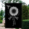 Hummingbird Sunflower Parkinson's Disease Awareness Flag Grey Ribbon Flag | Teecentury.com