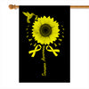 Hummingbird Sunflower Sarcoma Awareness Flag Yellow Ribbon Flag | Teecentury.com