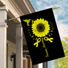 Hummingbird Sunflower Sarcoma Awareness Flag Yellow Ribbon Flag | Teecentury.com