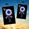 Hummingbird Sunflower Stomach Cancer Awareness Flag Periwinkle Ribbon Flag | Teecentury.com