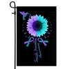 Hummingbird Sunflower Suicide Prevention Awareness Flag Teal and Purple Ribbon Flag | Teecentury.com