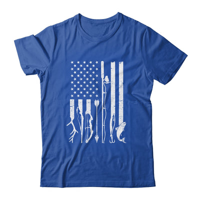 Hunting Fishing USA Flag American T-Shirt & Hoodie | Teecentury.com
