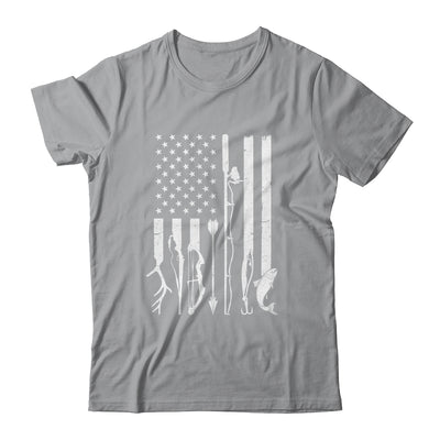 Hunting Fishing USA Flag American T-Shirt & Hoodie | Teecentury.com