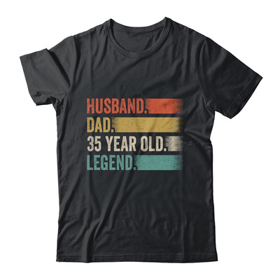 Husband Dad 35 Year Old 35th Birthday For Men Vintage Shirt & Hoodie | teecentury