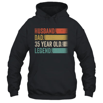 Husband Dad 35 Year Old 35th Birthday For Men Vintage Shirt & Hoodie | teecentury