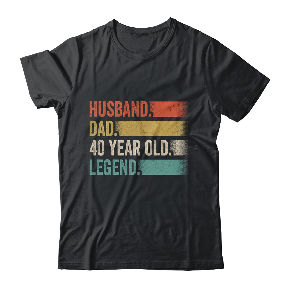 Husband Dad 40 Year Old 40th Birthday For Men Vintage Shirt & Hoodie | teecentury