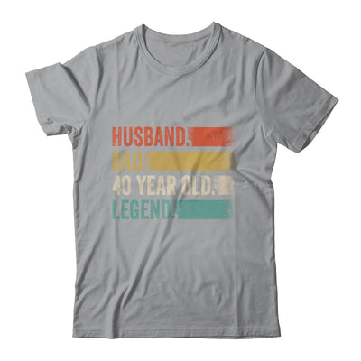 Husband Dad 40 Year Old 40th Birthday For Men Vintage Shirt & Hoodie | teecentury