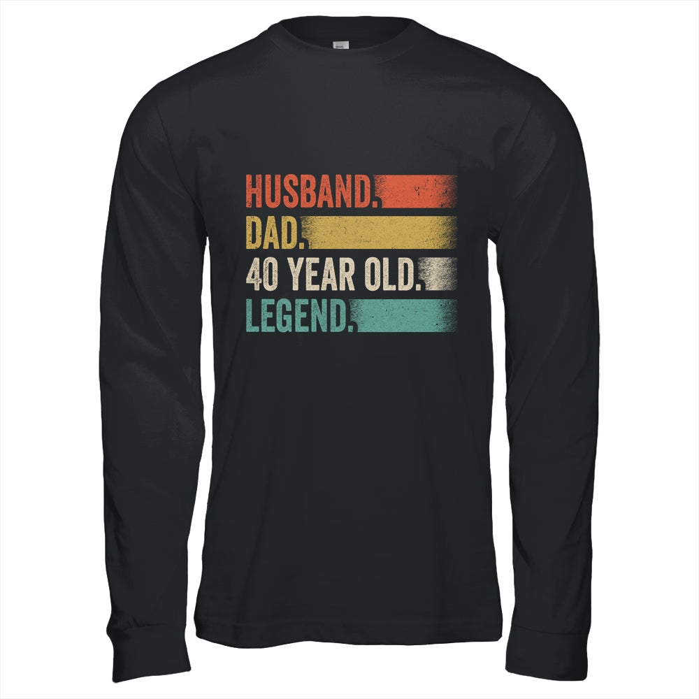 Husband Dad 40 Year Old 40th Birthday For Men Vintage Shirt & Hoodie | teecentury