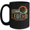 Husband Dad Basketball Legend Vintage Fathers Day Mug Coffee Mug | Teecentury.com