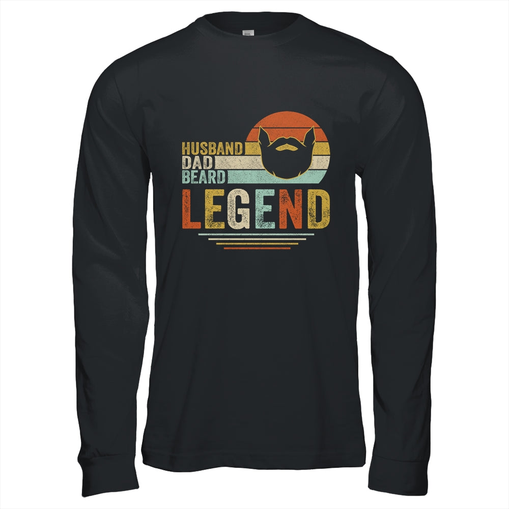 Husband Dad Beard Legend Vintage Fathers Day T-Shirt & Hoodie | Teecentury.com