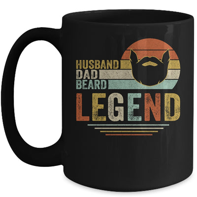 Husband Dad Beard Legend Vintage Fathers Day Mug Coffee Mug | Teecentury.com