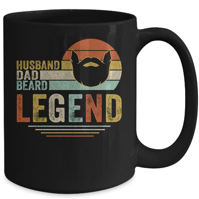 Husband Dad Beard Legend Vintage Fathers Day Mug Coffee Mug | Teecentury.com