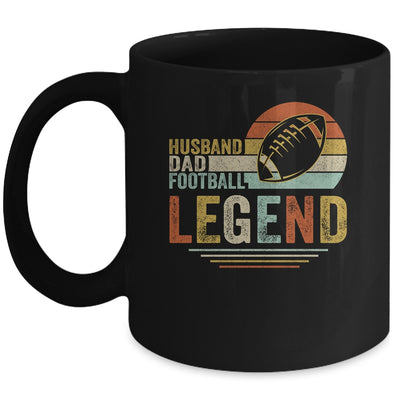 Husband Dad Football Legend Vintage Fathers Day Mug Coffee Mug | Teecentury.com